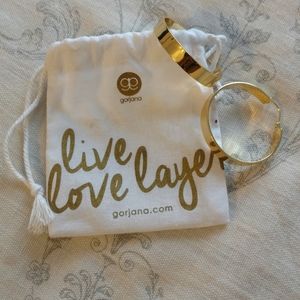 Gorjana 'Jax' gold hoops - never worn